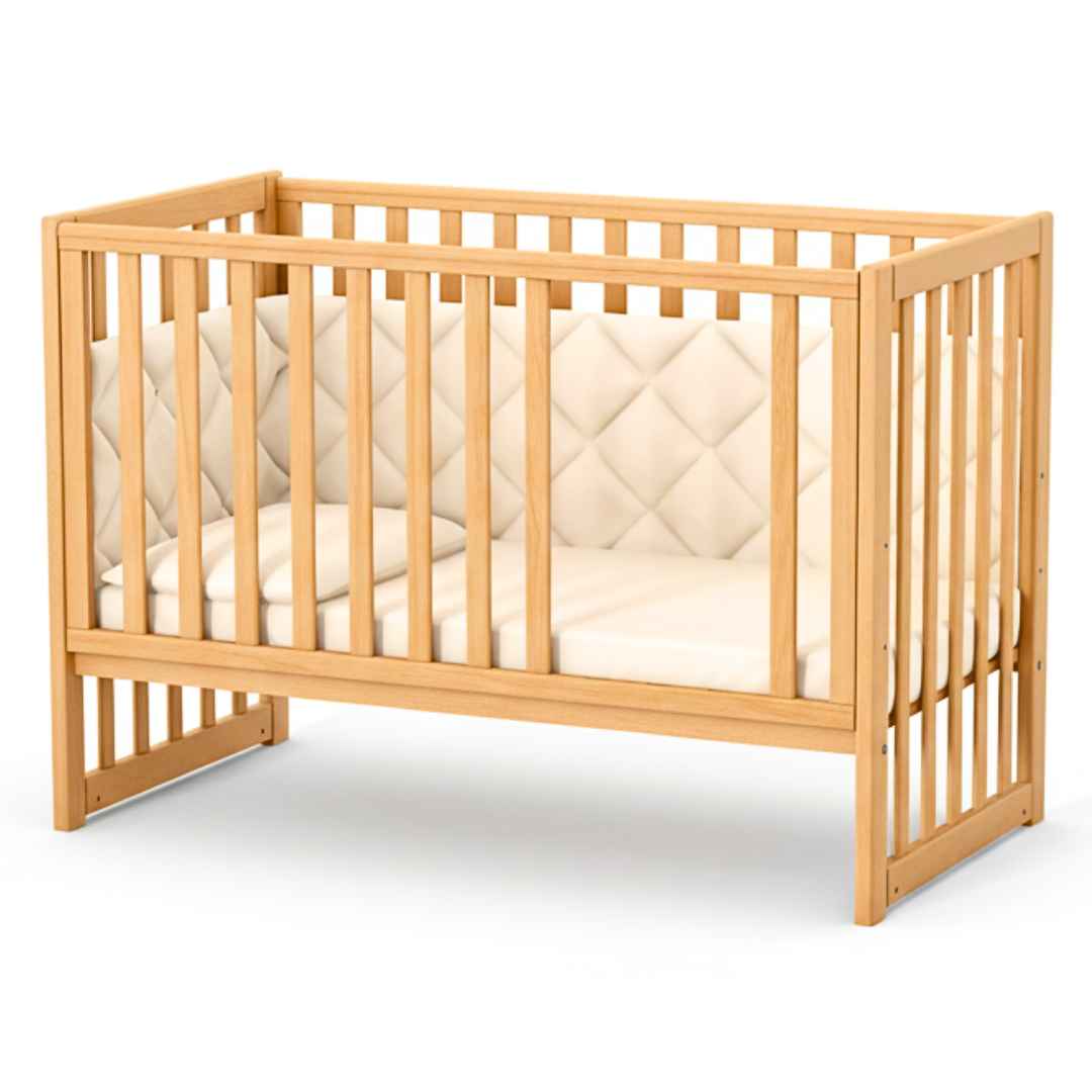Dětská postýlka Sleeppo Gekko Kids 120x60. Přírodní Buk